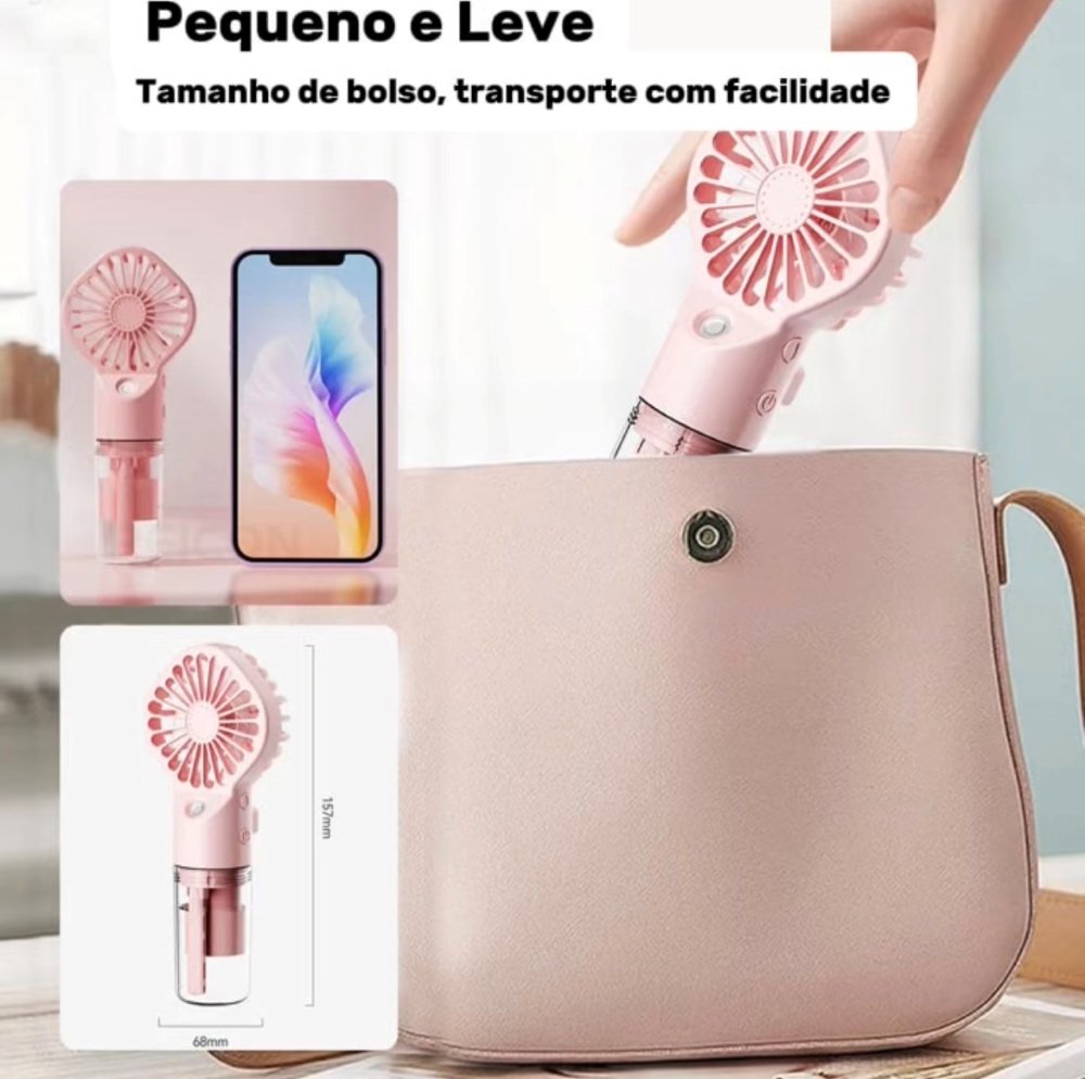mini ventilador portátil de mão com umidificador mini ventilador portátil de mão com umidificador